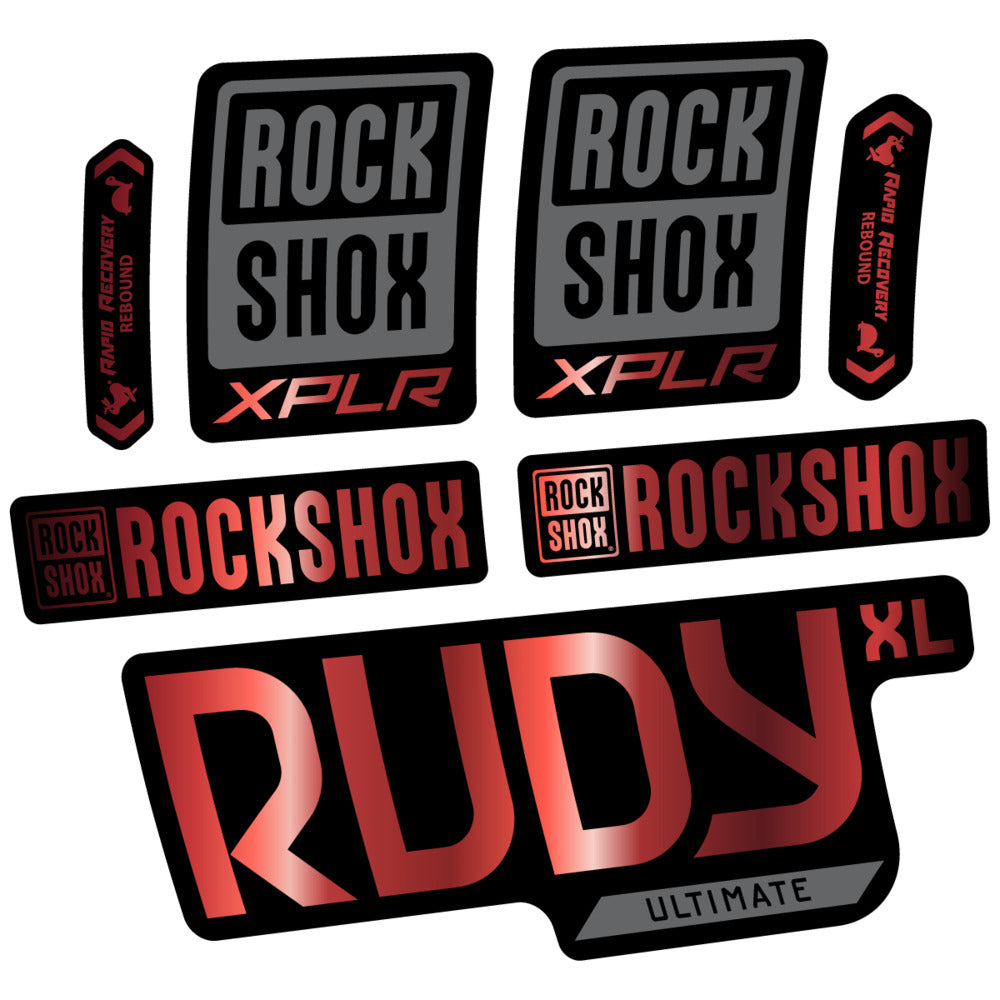 Stickers RockShox Rudy XL Ultimate 2026 compatibles - Autocollants fourche VTT