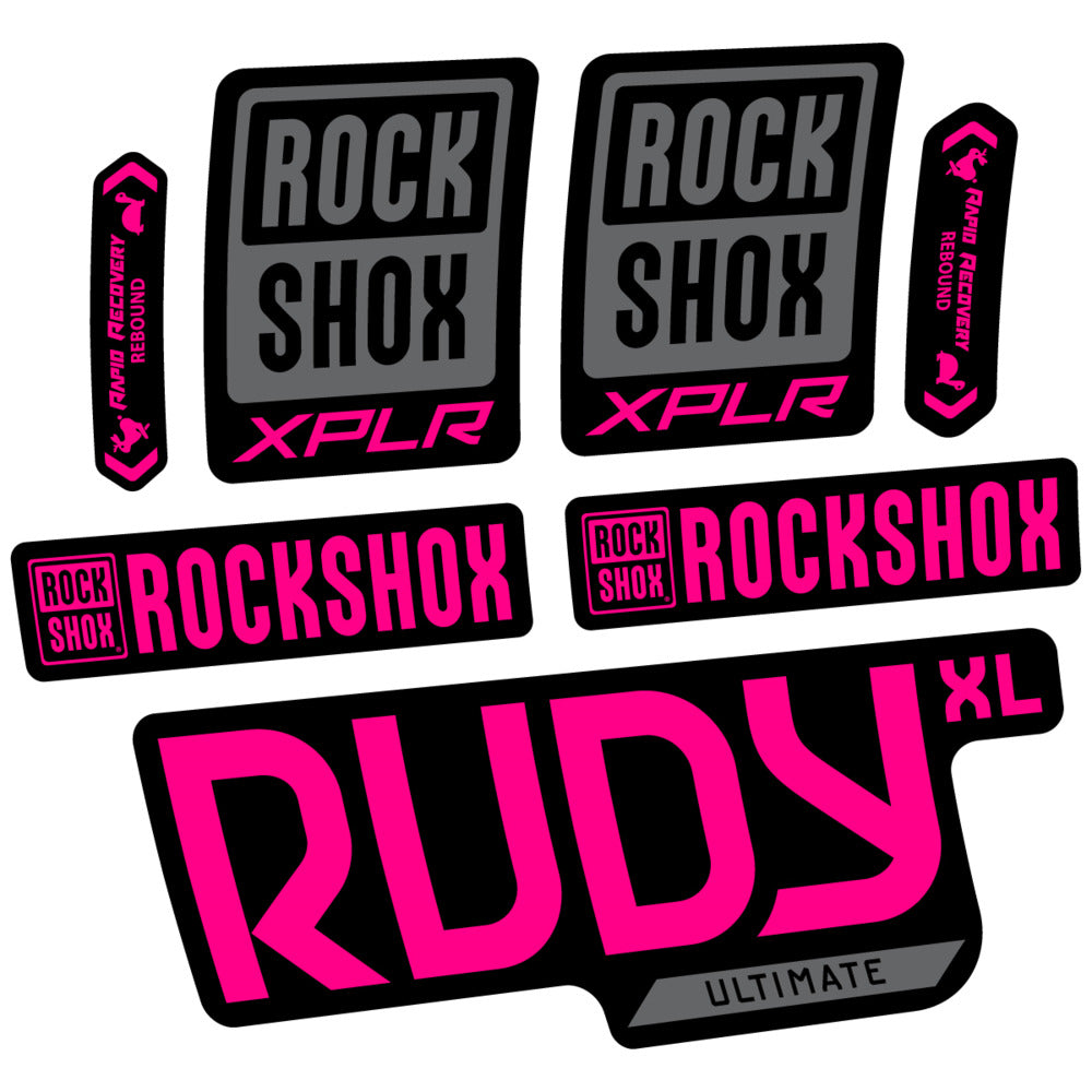 Stickers RockShox Rudy XL Ultimate 2026 compatibles - Autocollants fourche VTT