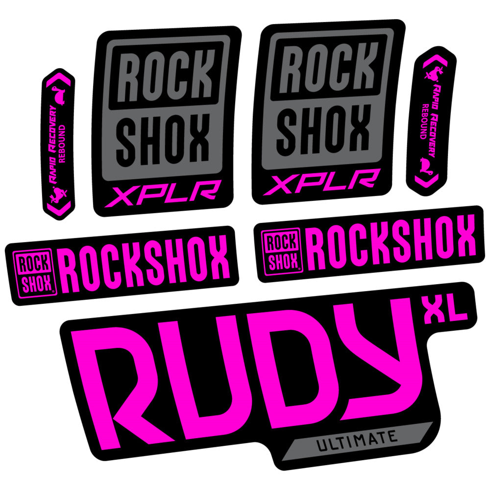 Stickers RockShox Rudy XL Ultimate 2026 compatibles - Autocollants fourche VTT