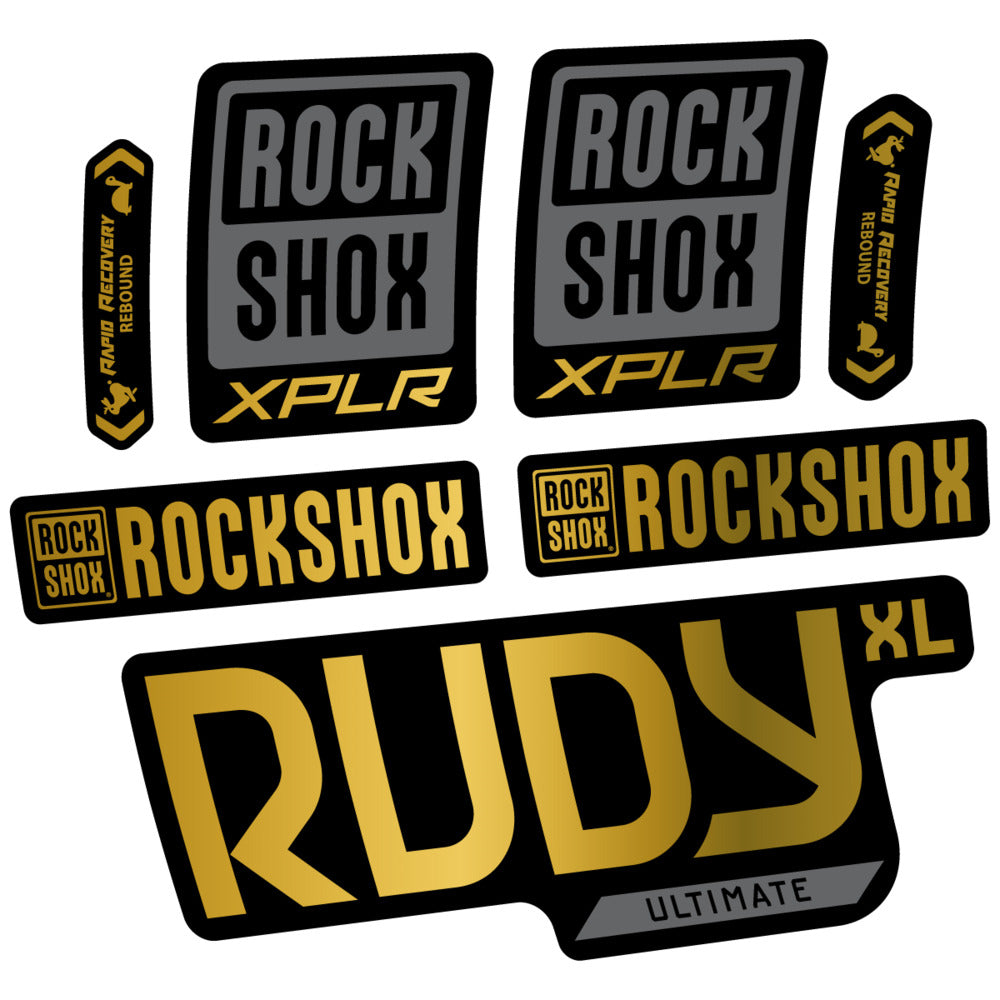 Stickers RockShox Rudy XL Ultimate 2026 compatibles - Autocollants fourche VTT