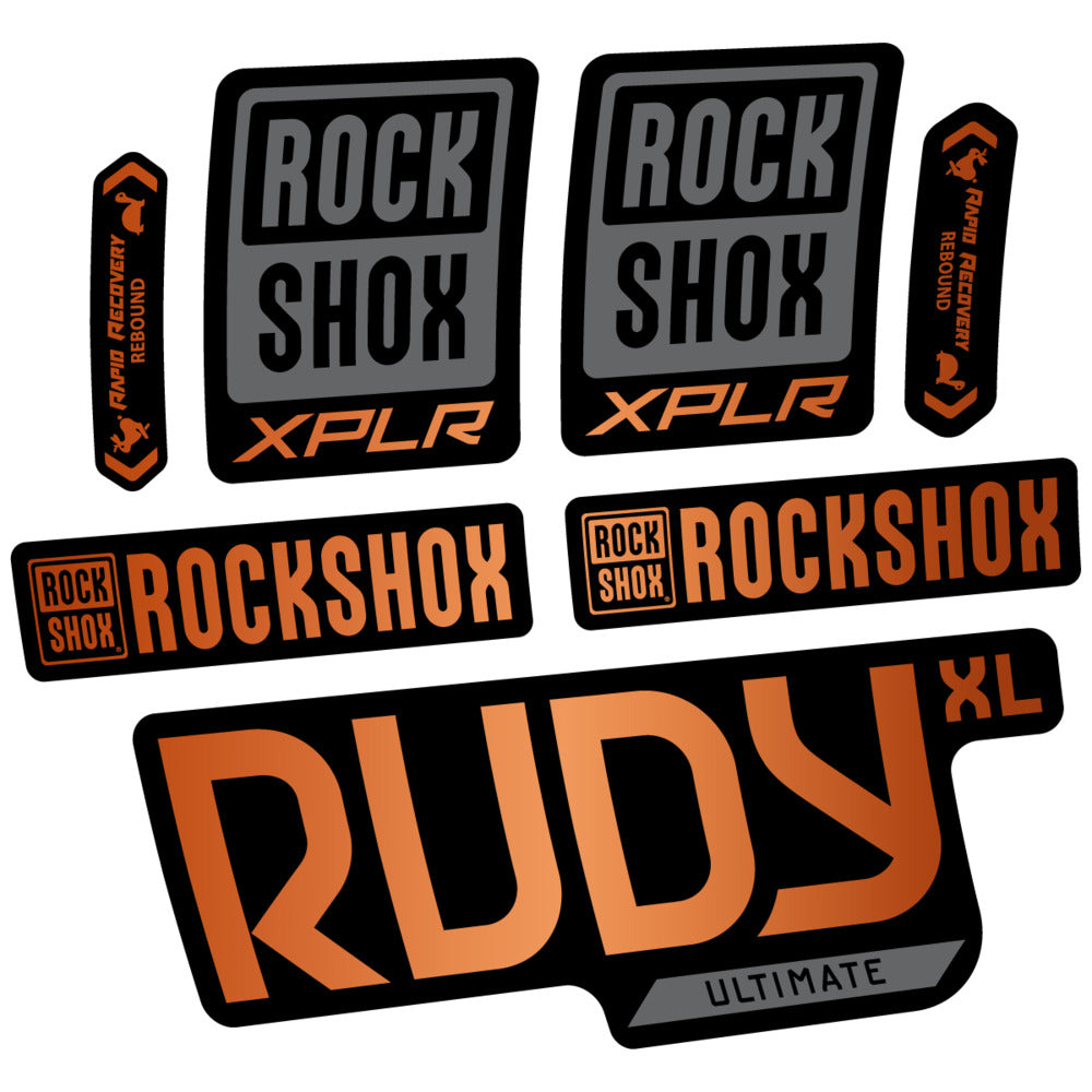Stickers RockShox Rudy XL Ultimate 2026 compatibles - Autocollants fourche VTT