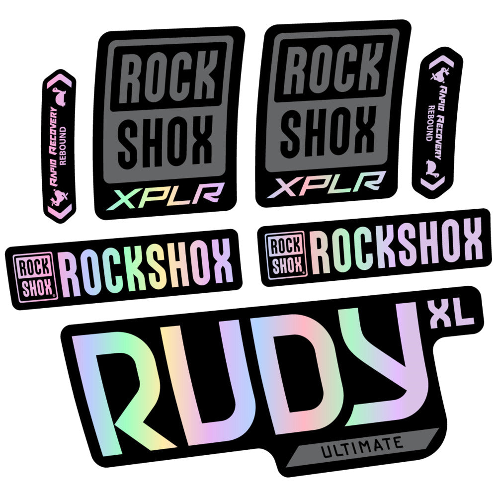 Stickers RockShox Rudy XL Ultimate 2026 compatibles - Autocollants fourche VTT