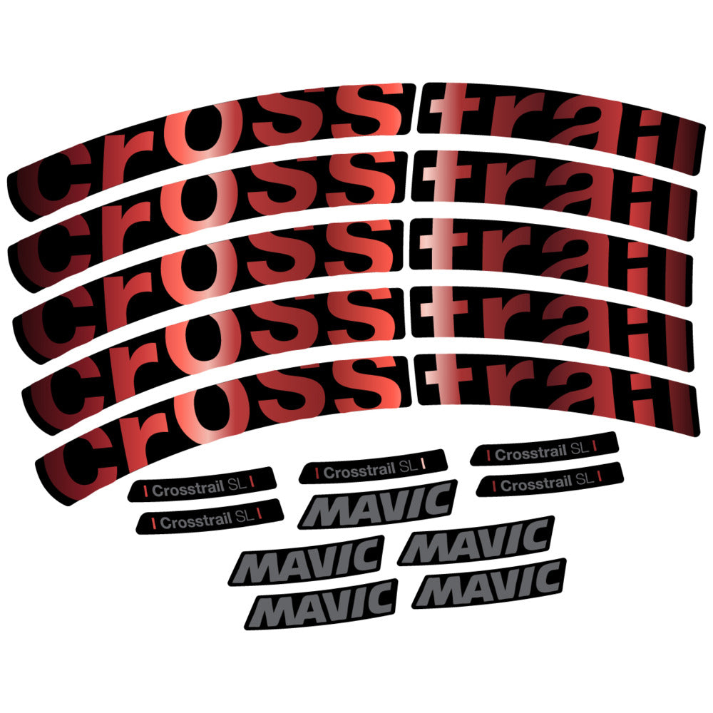 Stickers Compatible Decal Mavic Crosstrail SL 2025 compatibles - Autocollants roue vélo VTT