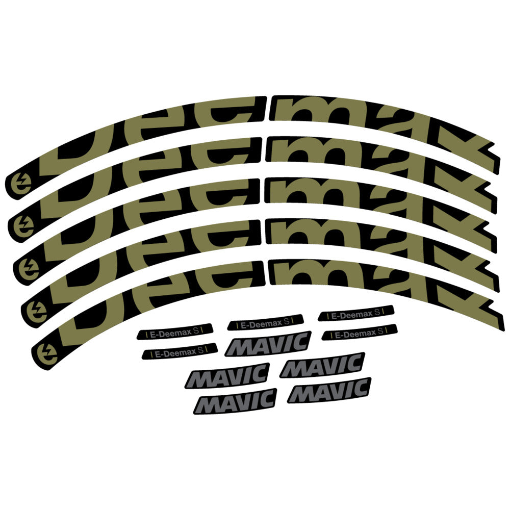 Stickers Compatible Decal Mavic E-Deemax S 2025 compatibles - Autocollants roue vélo VTT