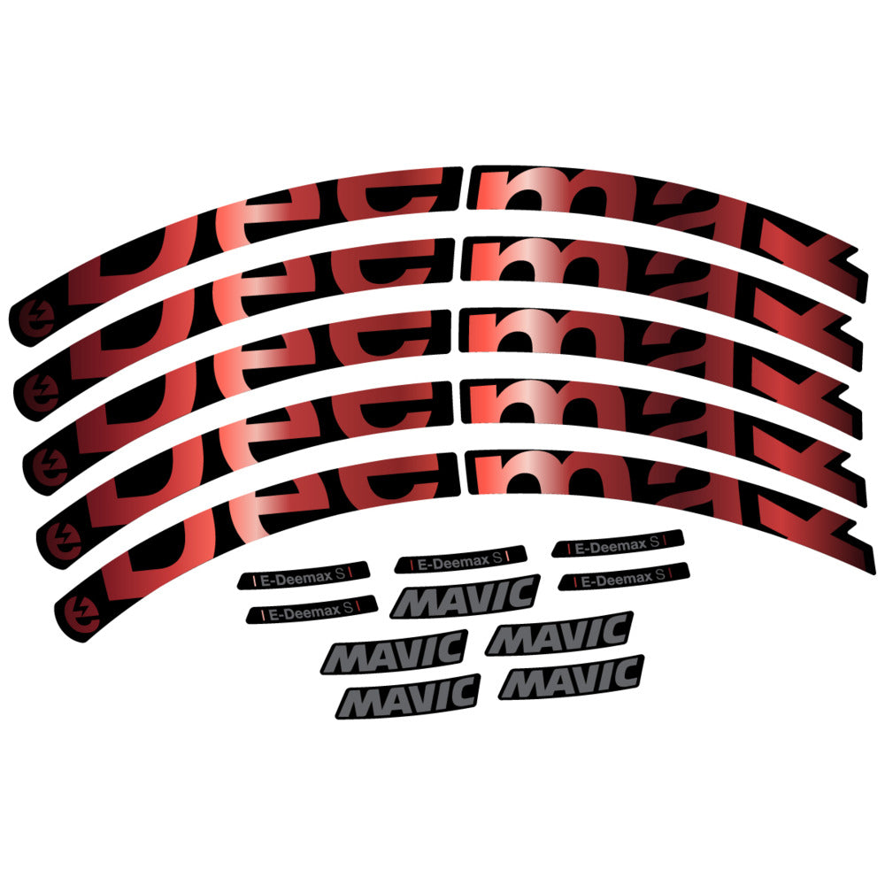 Stickers Compatible Decal Mavic E-Deemax S 2025 compatibles - Autocollants roue vélo VTT
