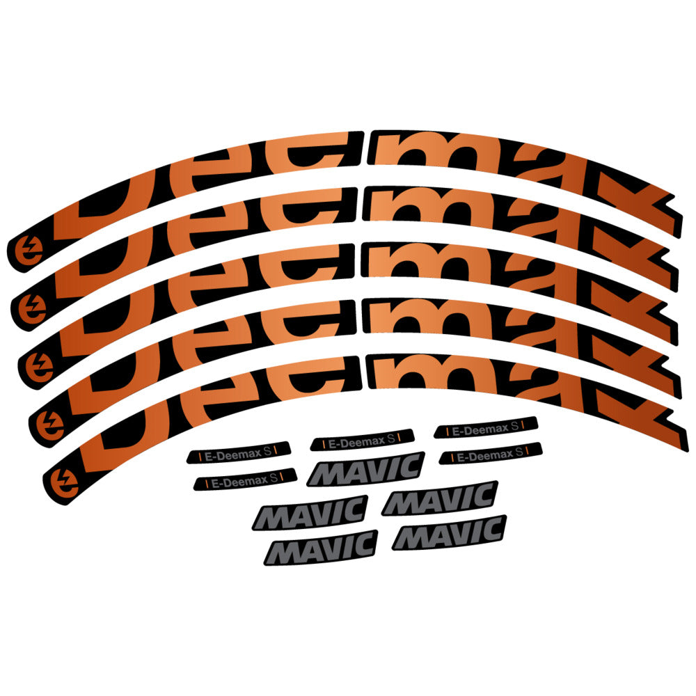 Stickers Compatible Decal Mavic E-Deemax S 2025 compatibles - Autocollants roue vélo VTT
