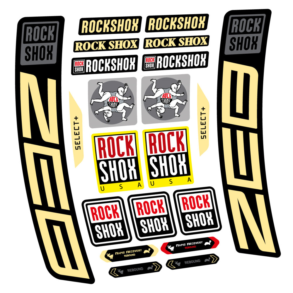 Stickers RockShox ZEB Select 2027 compatibles - Autocollants fourche VTT