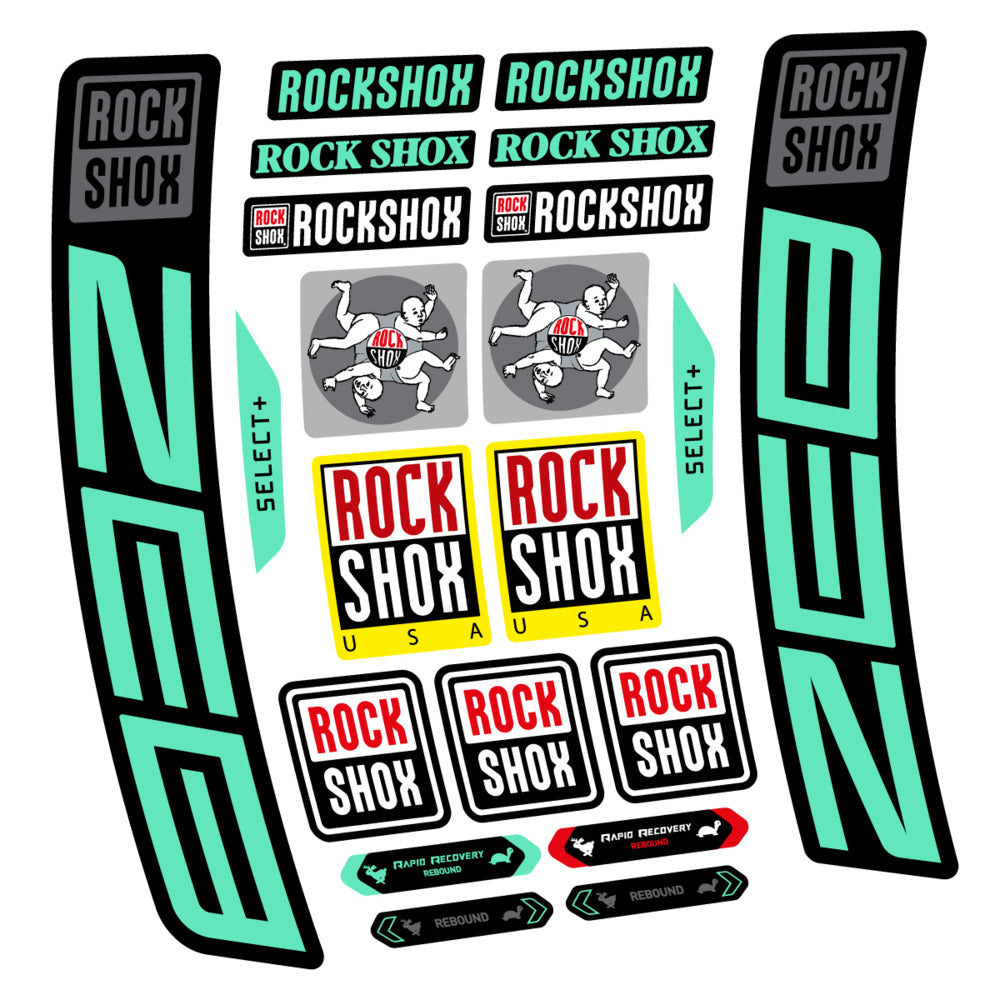 Stickers RockShox ZEB Select 2027 compatibles - Autocollants fourche VTT