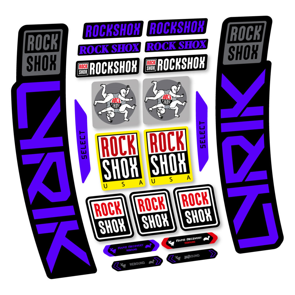 Stickers RockShox Lyrik Select 2027 compatibles - Autocollants fourche VTT