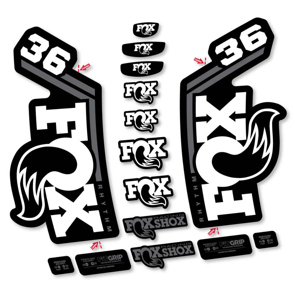 Stickers Fox 36 Rhythm 2027 compatibles - Autocollants fourche VTT