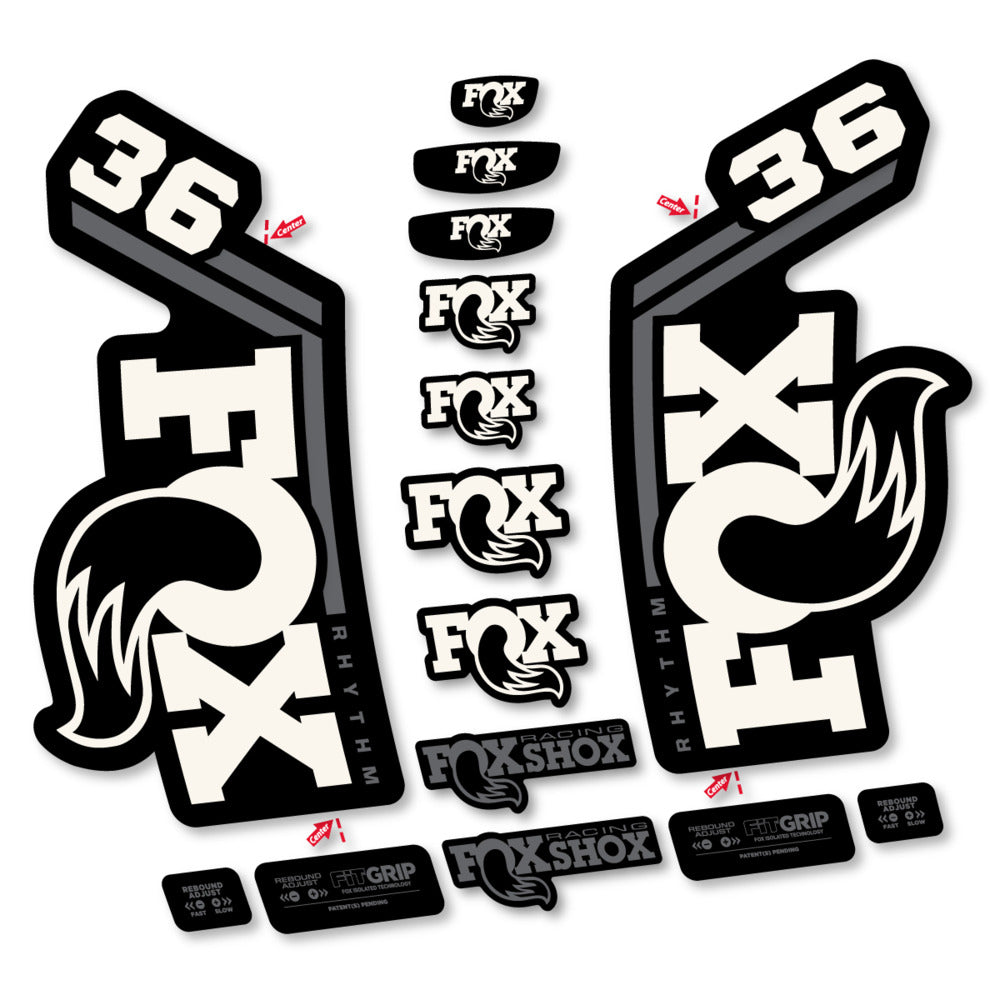 Stickers Fox 36 Rhythm 2027 compatibles - Autocollants fourche VTT
