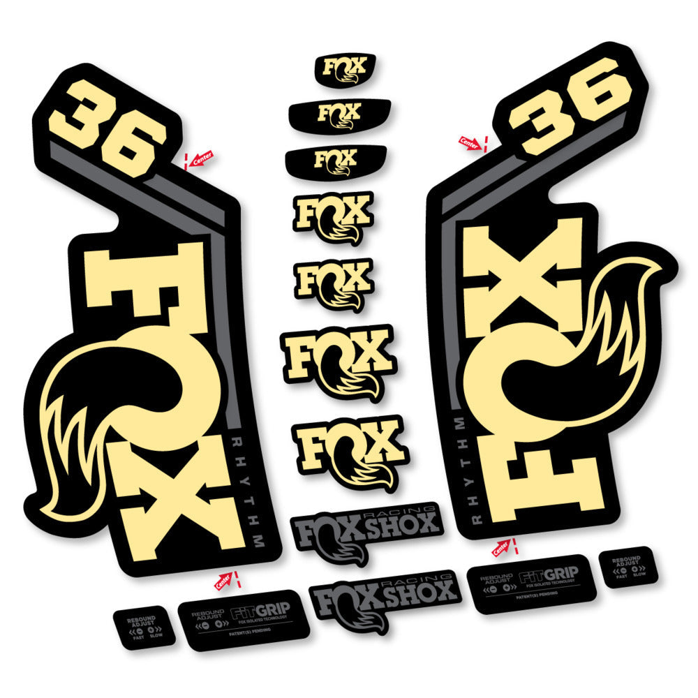 Stickers Fox 36 Rhythm 2027 compatibles - Autocollants fourche VTT