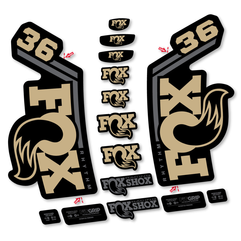 Stickers Fox 36 Rhythm 2027 compatibles - Autocollants fourche VTT