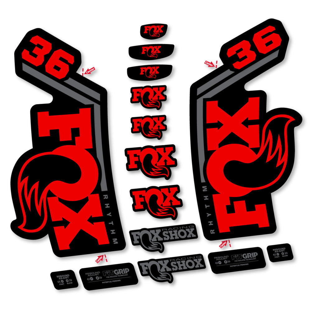 Stickers Fox 36 Rhythm 2027 compatibles - Autocollants fourche VTT