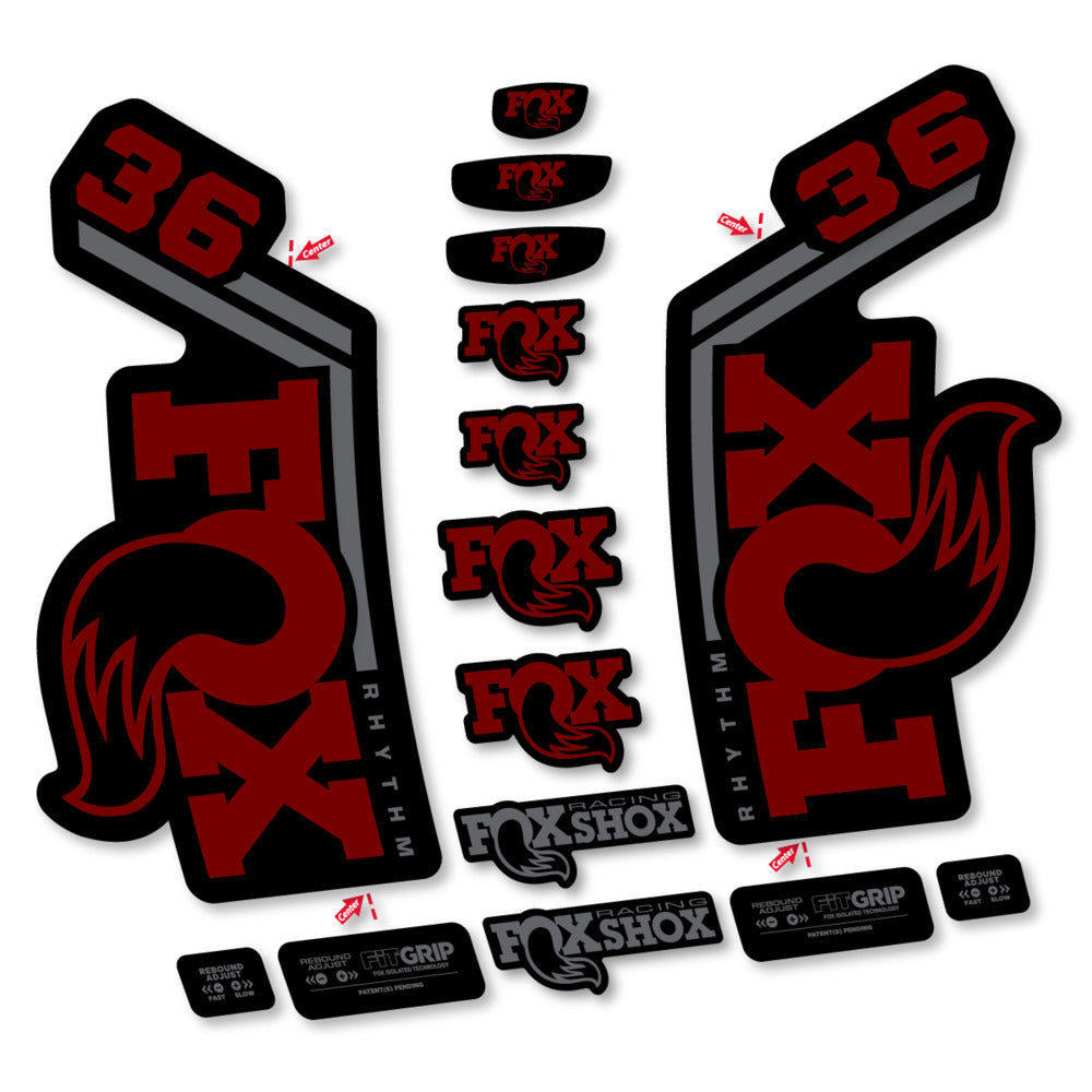 Stickers Fox 36 Rhythm 2027 compatibles - Autocollants fourche VTT