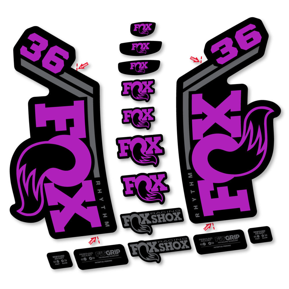 Stickers Fox 36 Rhythm 2027 compatibles - Autocollants fourche VTT