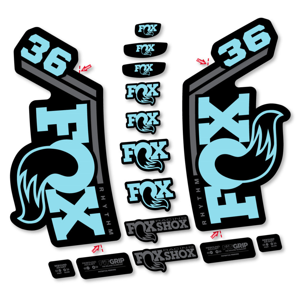 Stickers Fox 36 Rhythm 2027 compatibles - Autocollants fourche VTT