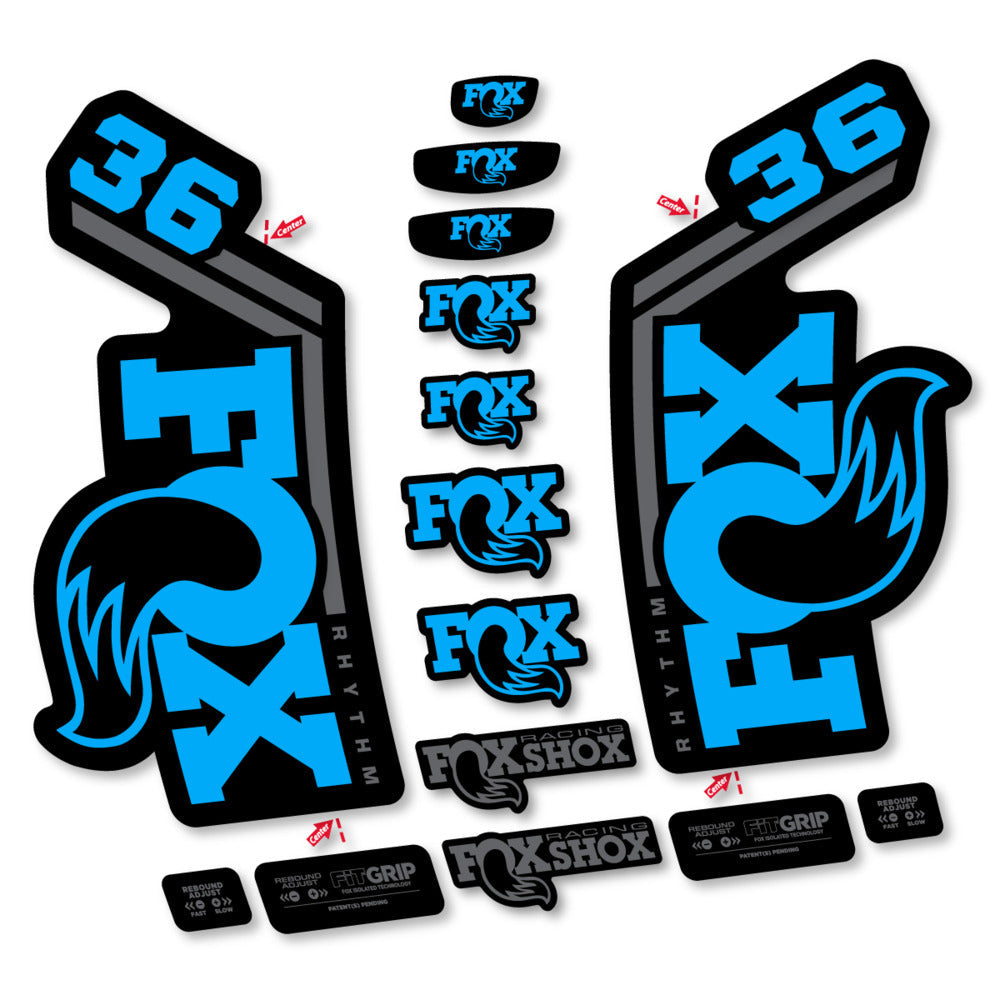 Stickers Fox 36 Rhythm 2027 compatibles - Autocollants fourche VTT