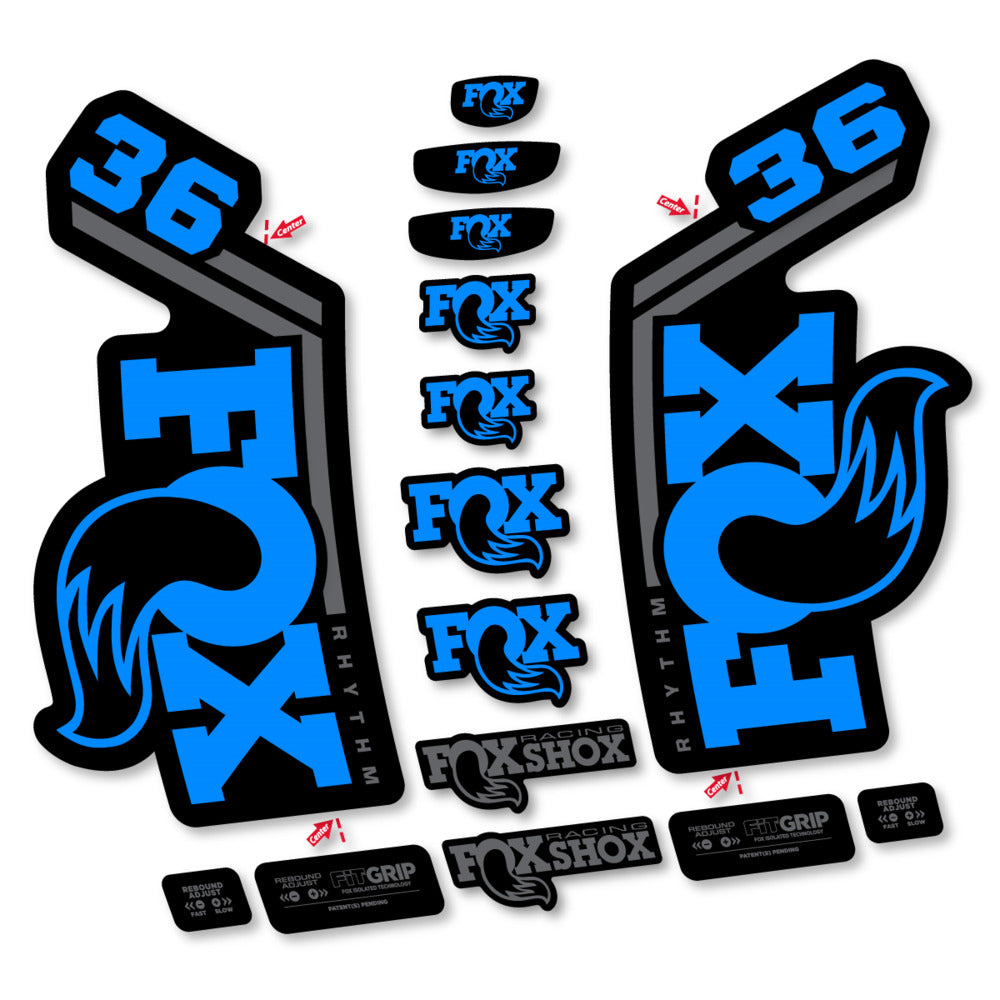 Stickers Fox 36 Rhythm 2027 compatibles - Autocollants fourche VTT