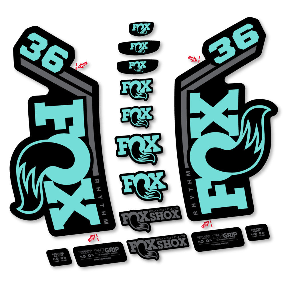 Stickers Fox 36 Rhythm 2027 compatibles - Autocollants fourche VTT