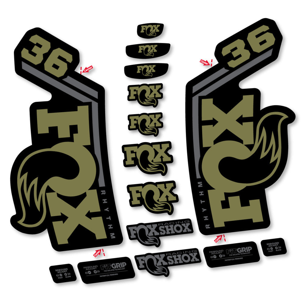 Stickers Fox 36 Rhythm 2027 compatibles - Autocollants fourche VTT