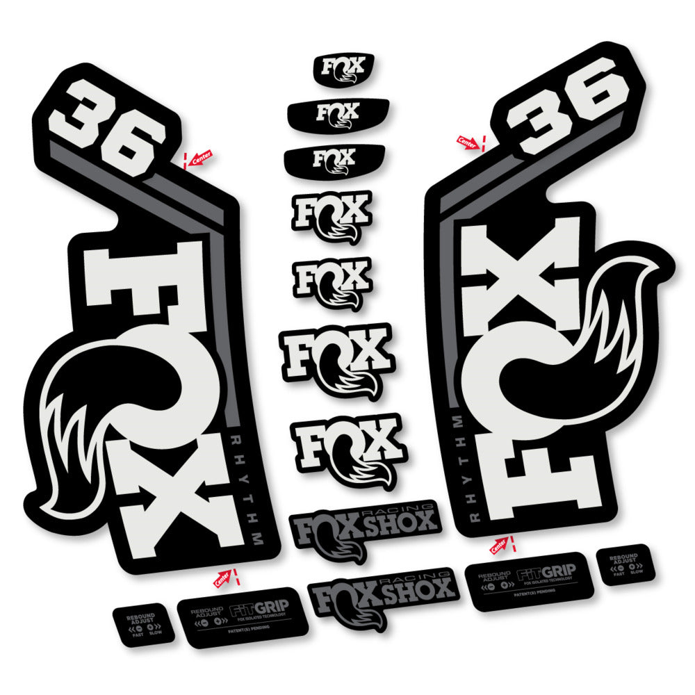 Stickers Fox 36 Rhythm 2027 compatibles - Autocollants fourche VTT