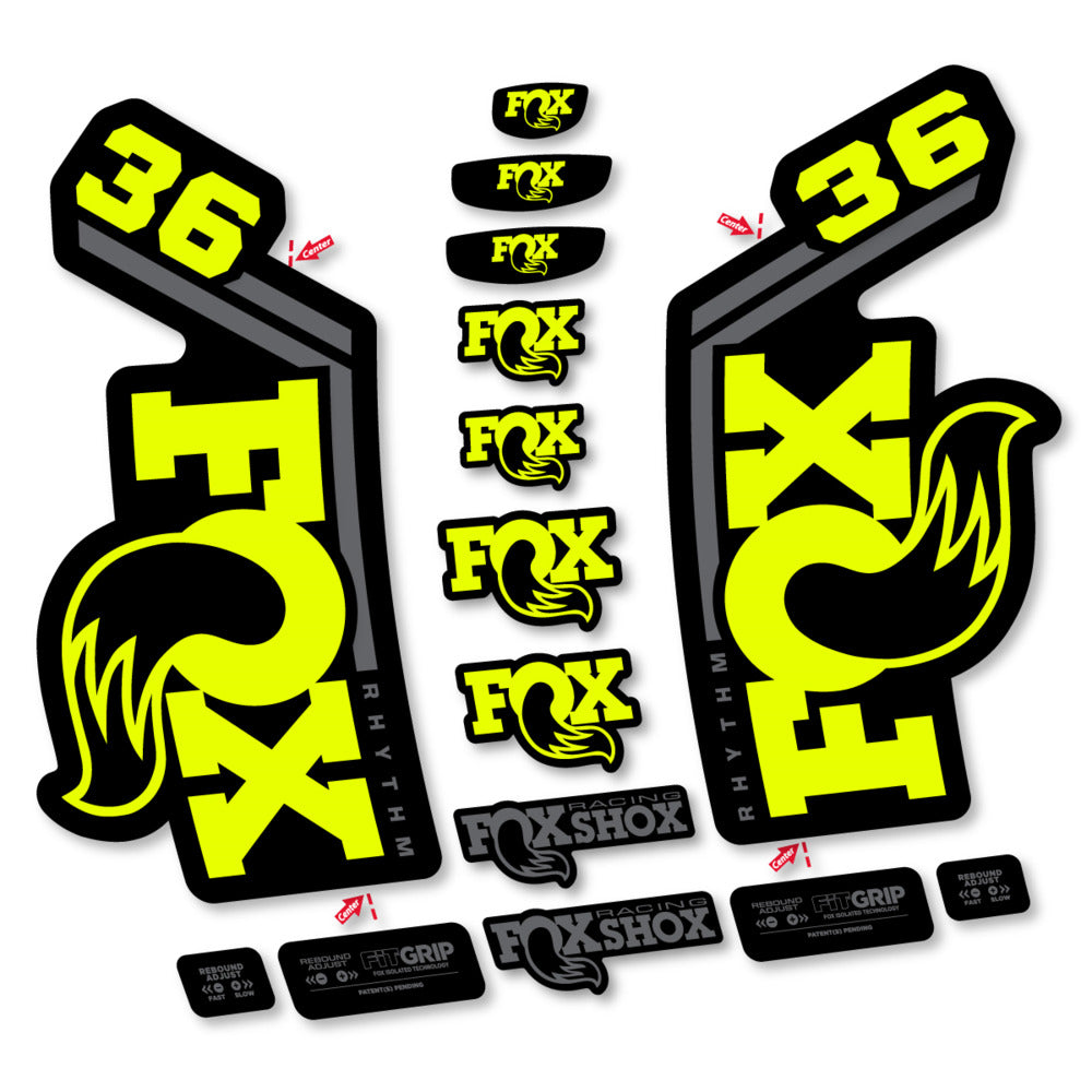 Stickers Fox 36 Rhythm 2027 compatibles - Autocollants fourche VTT