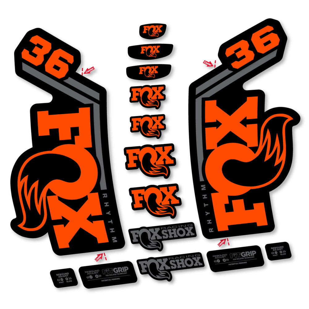Stickers Fox 36 Rhythm 2027 compatibles - Autocollants fourche VTT