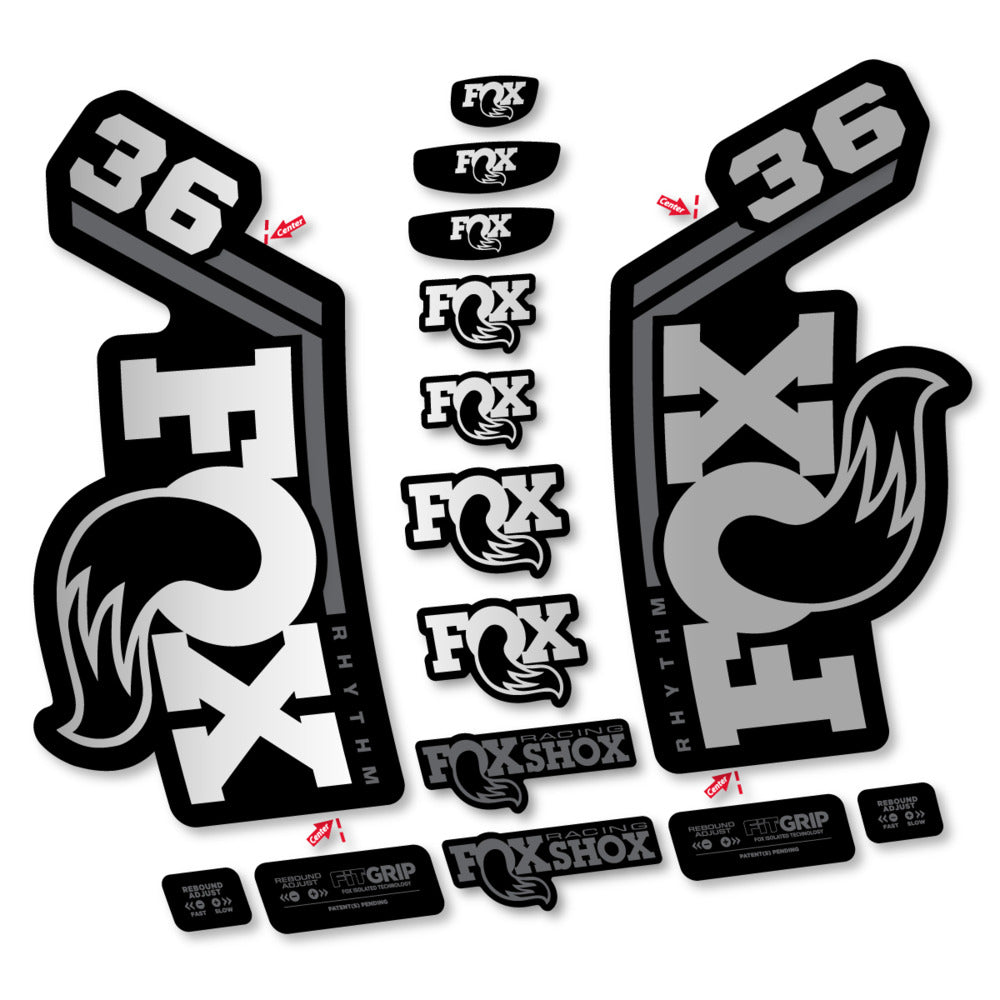 Stickers Fox 36 Rhythm 2027 compatibles - Autocollants fourche VTT