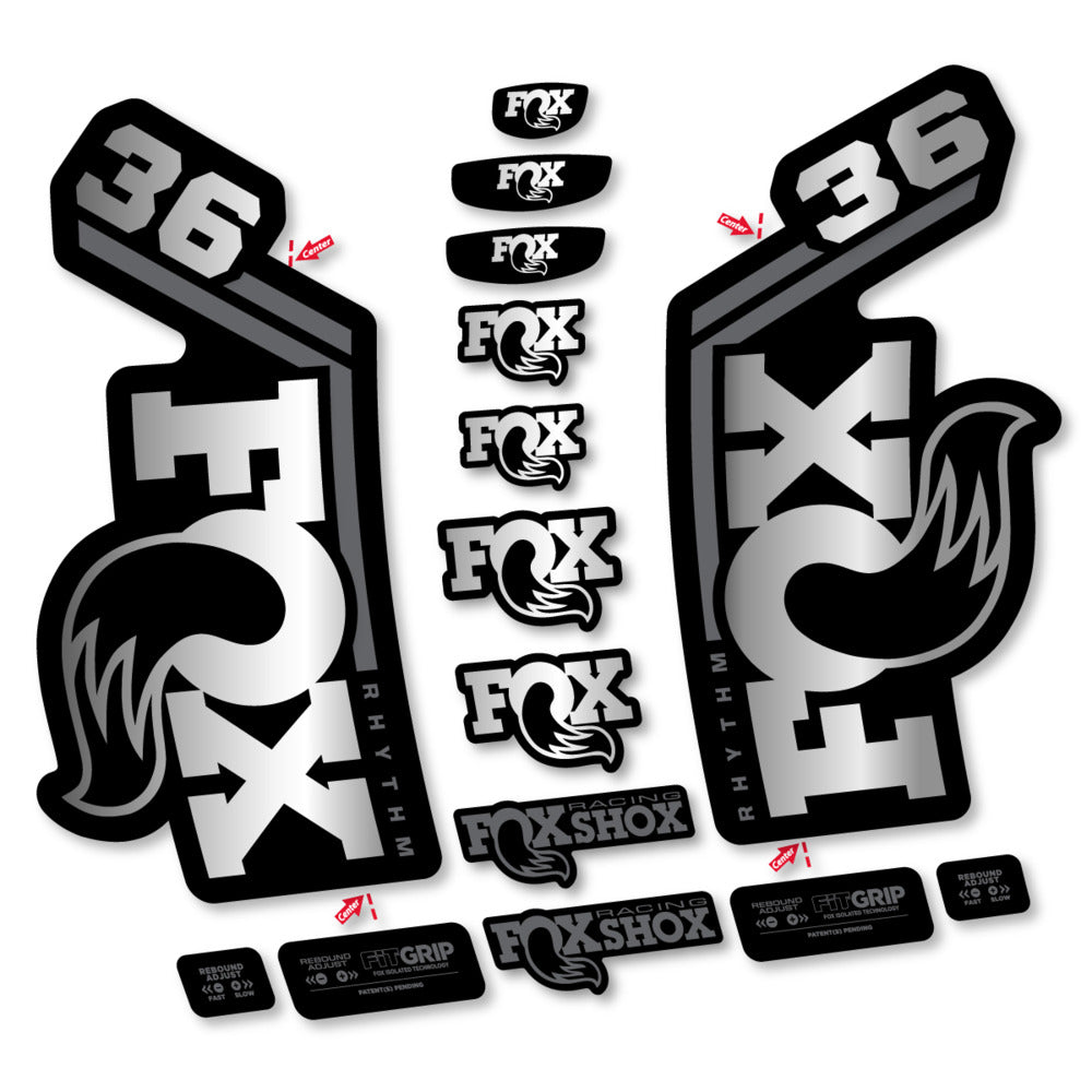 Stickers Fox 36 Rhythm 2027 compatibles - Autocollants fourche VTT