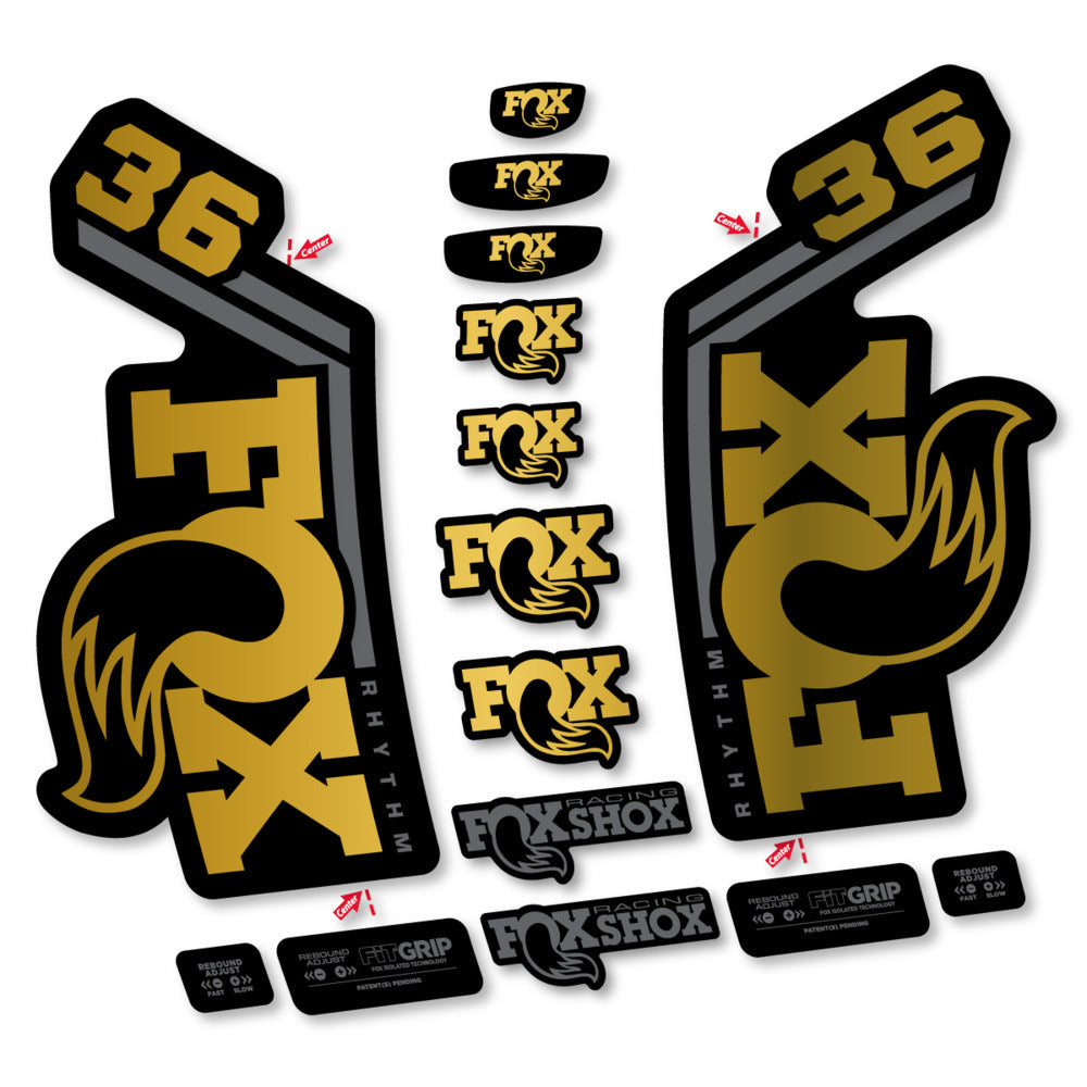 Stickers Fox 36 Rhythm 2027 compatibles - Autocollants fourche VTT