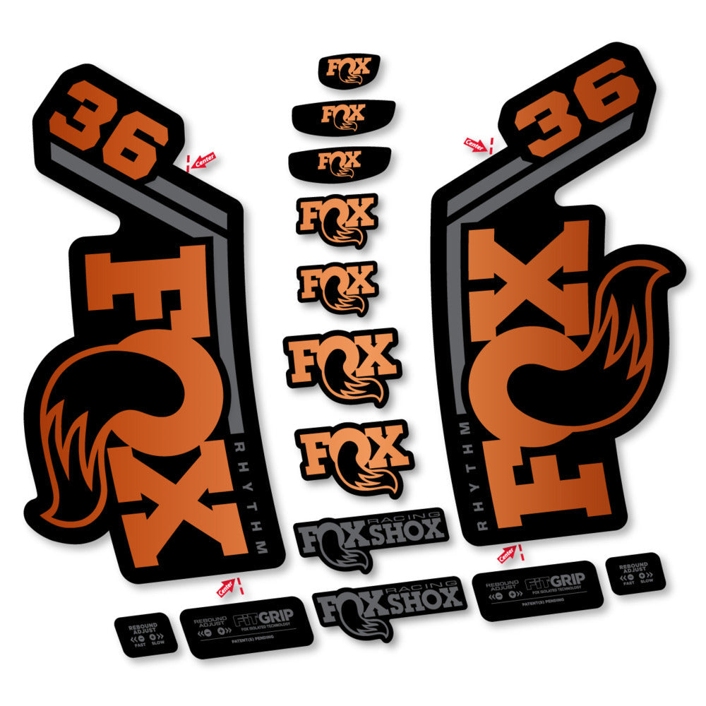 Stickers Fox 36 Rhythm 2027 compatibles - Autocollants fourche VTT