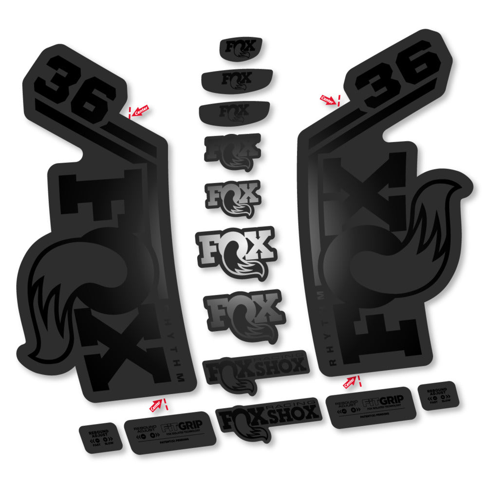 Stickers Fox 36 Rhythm 2027 compatibles - Autocollants fourche VTT