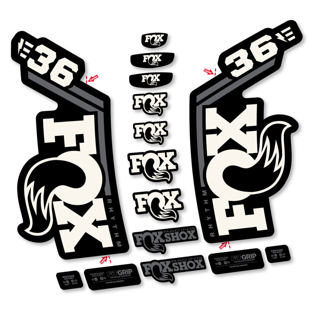 Stickers Fox 36 Rhythm E-Bike 2027 compatibles - Autocollants fourche VTT