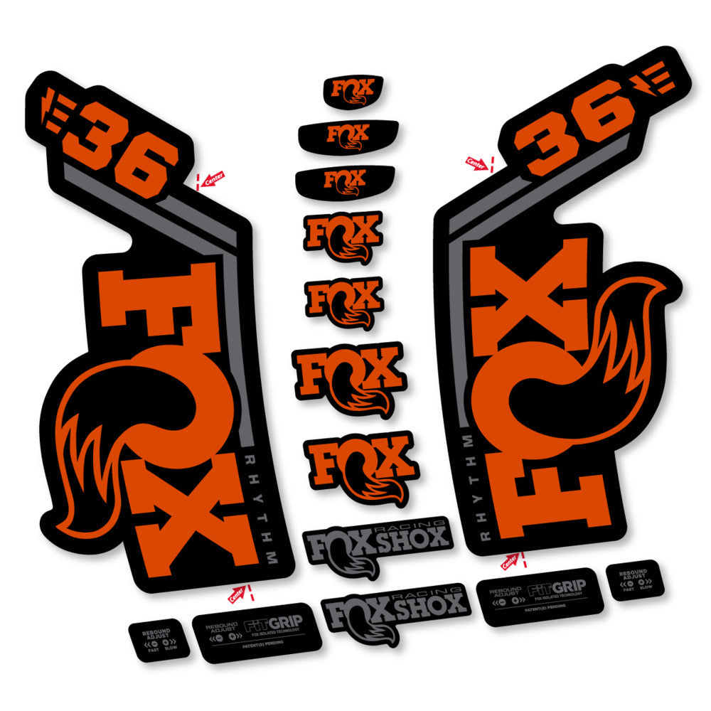 Stickers Fox 36 Rhythm E-Bike 2027 compatibles - Autocollants fourche VTT