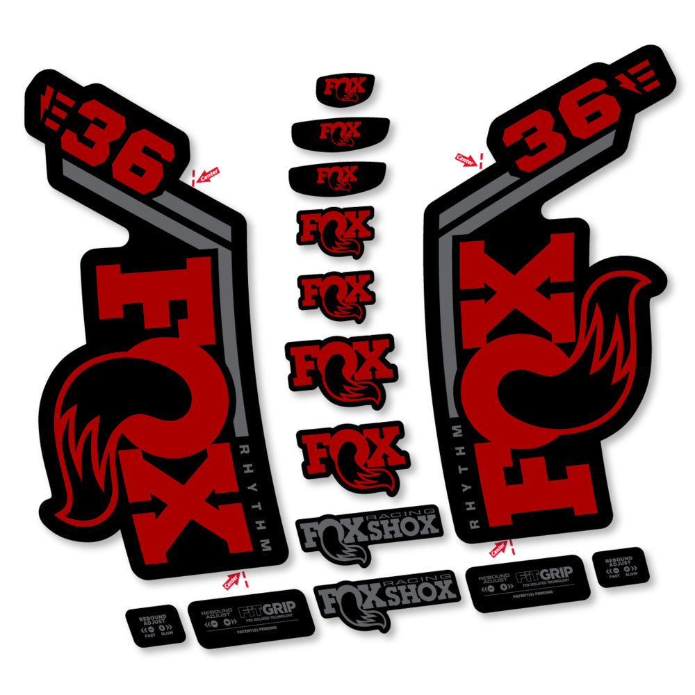 Stickers Fox 36 Rhythm E-Bike 2027 compatibles - Autocollants fourche VTT