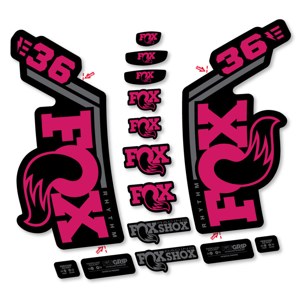 Stickers Fox 36 Rhythm E-Bike 2027 compatibles - Autocollants fourche VTT
