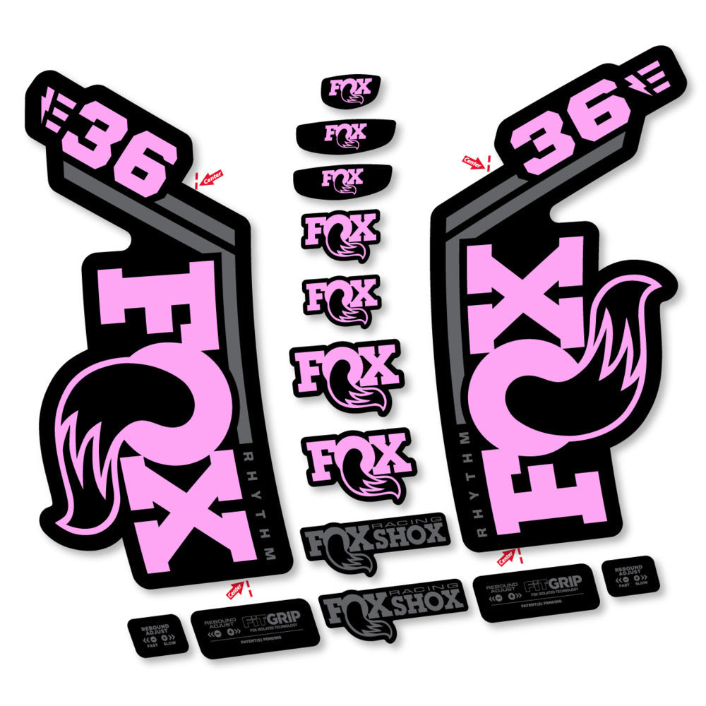 Stickers Fox 36 Rhythm E-Bike 2027 compatibles - Autocollants fourche VTT