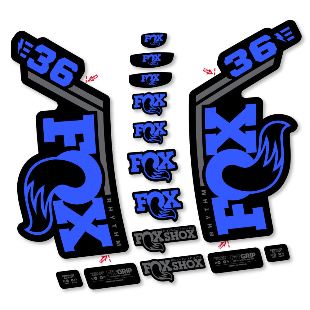 Stickers Fox 36 Rhythm E-Bike 2027 compatibles - Autocollants fourche VTT