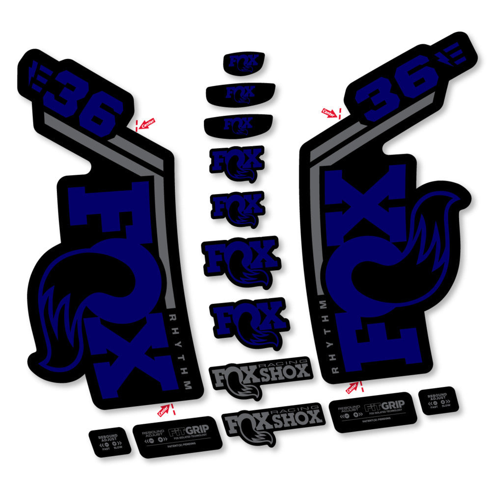 Stickers Fox 36 Rhythm E-Bike 2027 compatibles - Autocollants fourche VTT