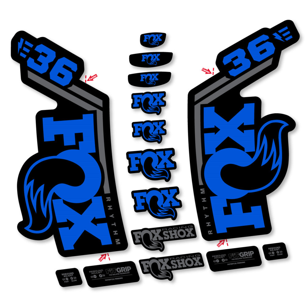 Stickers Fox 36 Rhythm E-Bike 2027 compatibles - Autocollants fourche VTT