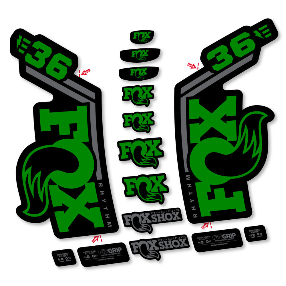 Stickers Fox 36 Rhythm E-Bike 2027 compatibles - Autocollants fourche VTT