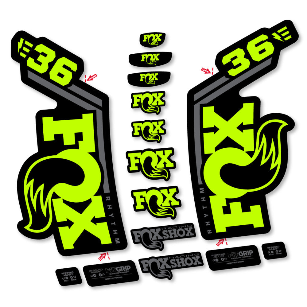 Stickers Fox 36 Rhythm E-Bike 2027 compatibles - Autocollants fourche VTT