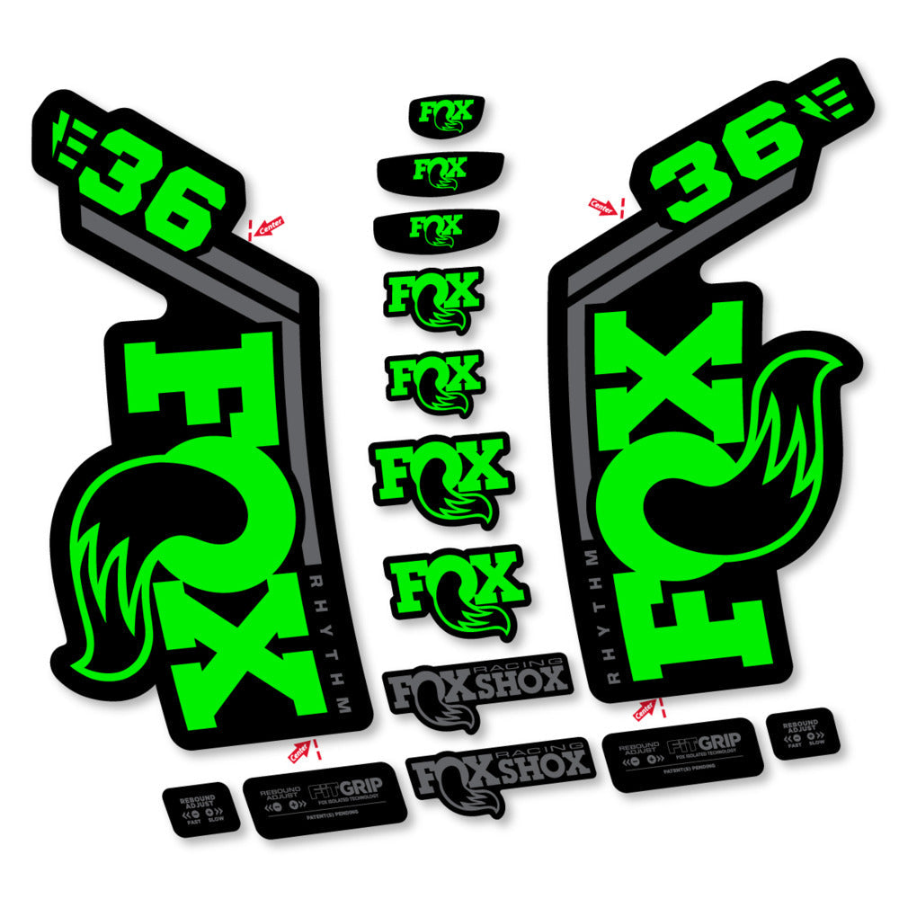Stickers Fox 36 Rhythm E-Bike 2027 compatibles - Autocollants fourche VTT
