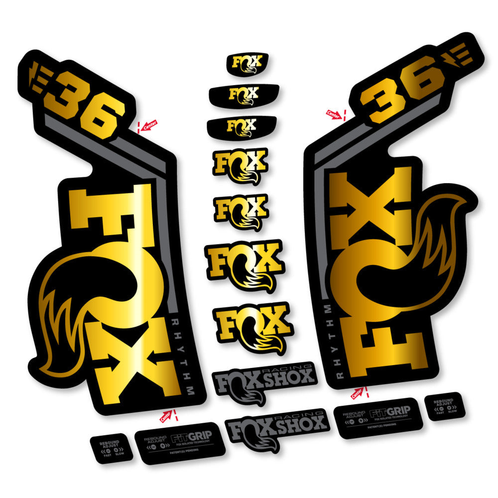 Stickers Fox 36 Rhythm E-Bike 2027 compatibles - Autocollants fourche VTT