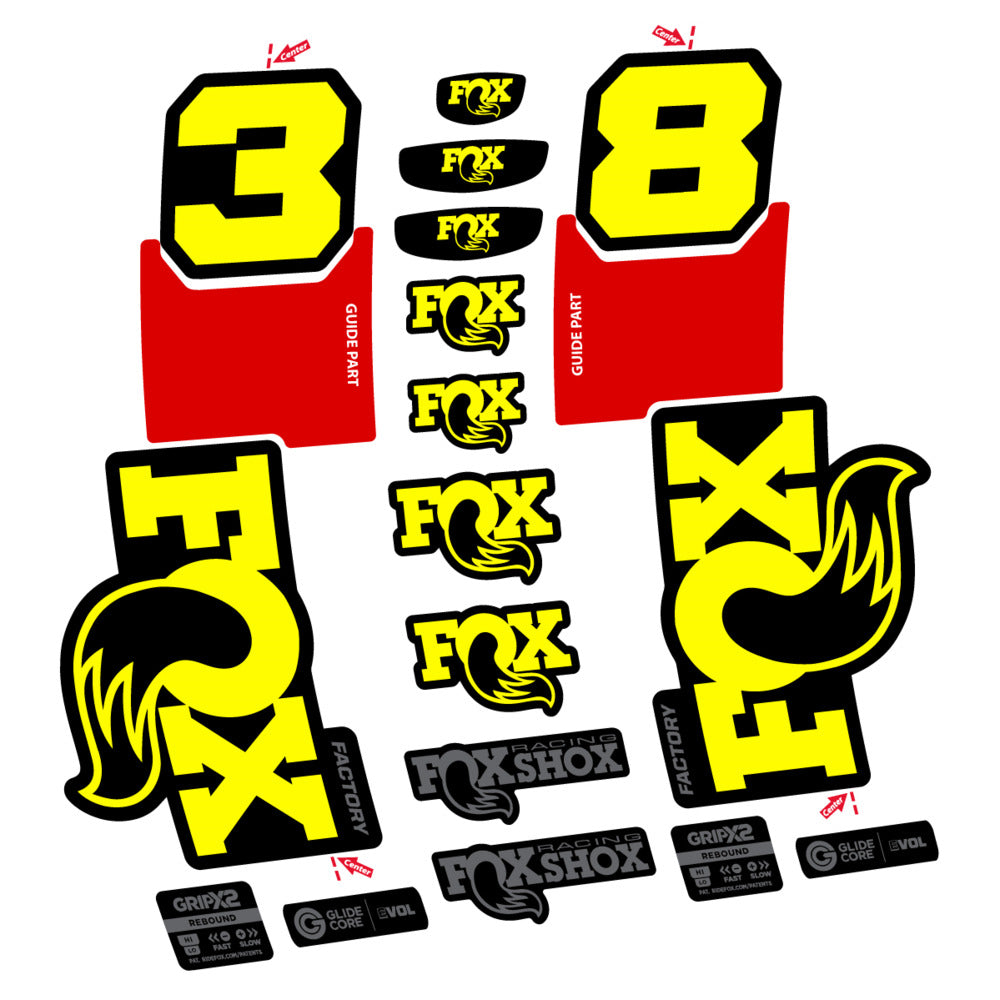 Stickers Fox 38 Factory 2027 compatibles - Autocollants fourche VTT