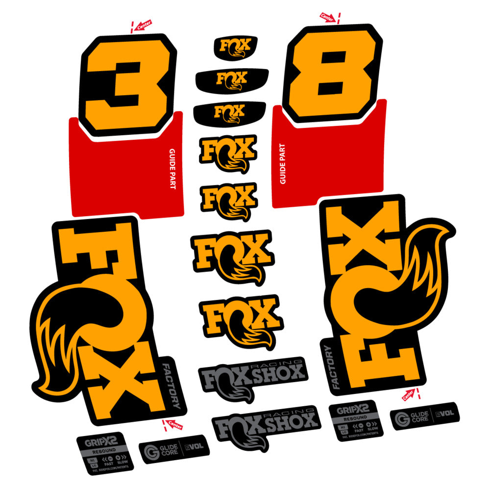 Stickers Fox 38 Factory 2027 compatibles - Autocollants fourche VTT