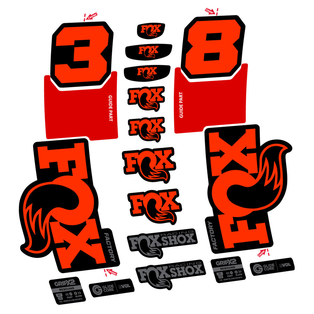 Stickers Fox 38 Factory 2027 compatibles - Autocollants fourche VTT