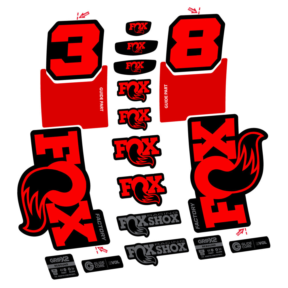 Stickers Fox 38 Factory 2027 compatibles - Autocollants fourche VTT