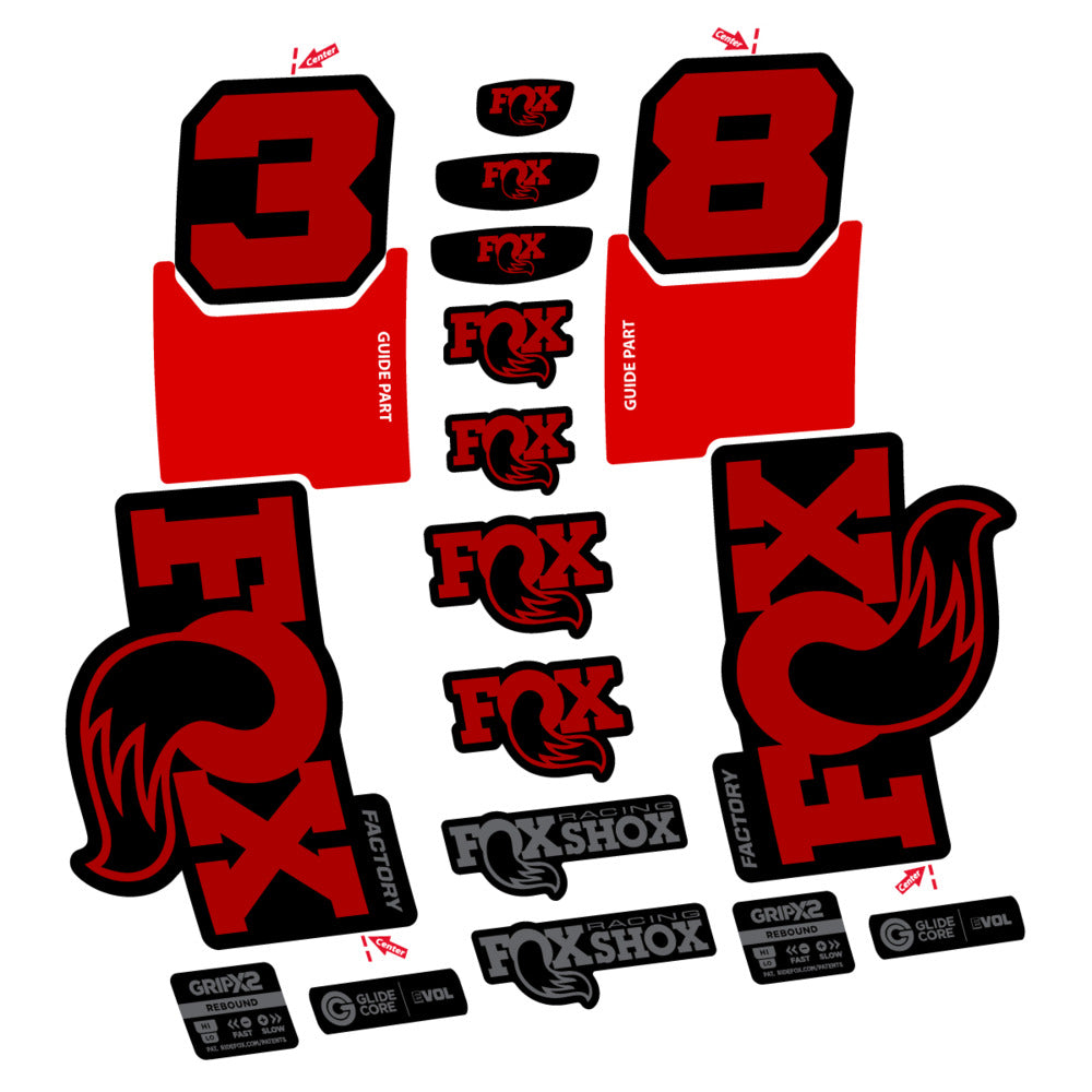 Stickers Fox 38 Factory 2027 compatibles - Autocollants fourche VTT